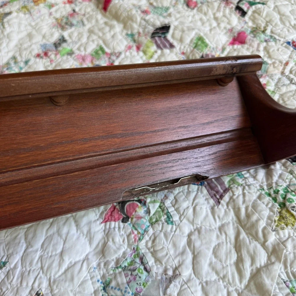 Vintage Wooden Plate Rail Wall Shelf Spindle Gallery Display 24.75